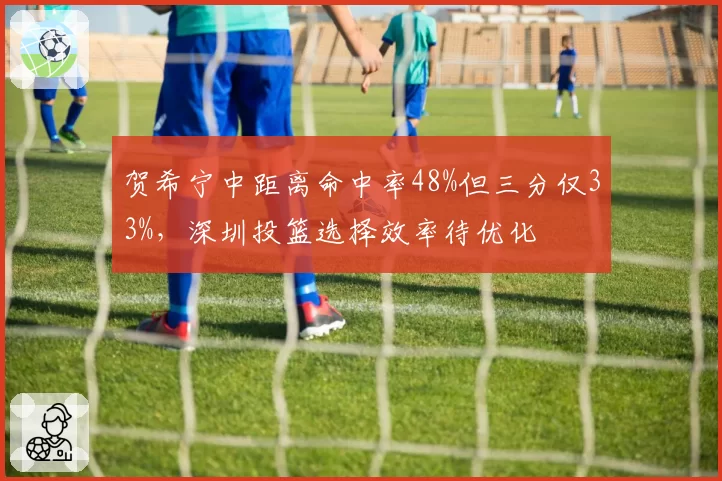 贺希宁中距离命中率48%但三分仅33%，深圳投篮选择效率待优化