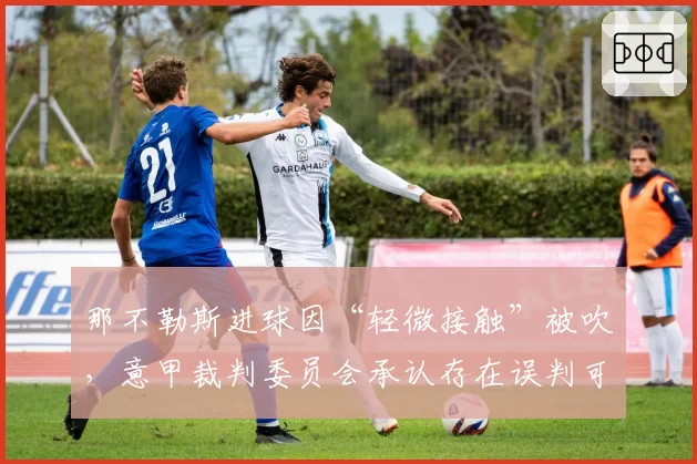那不勒斯进球因“轻微接触”被吹，意甲裁判委员会承认存在误判可能