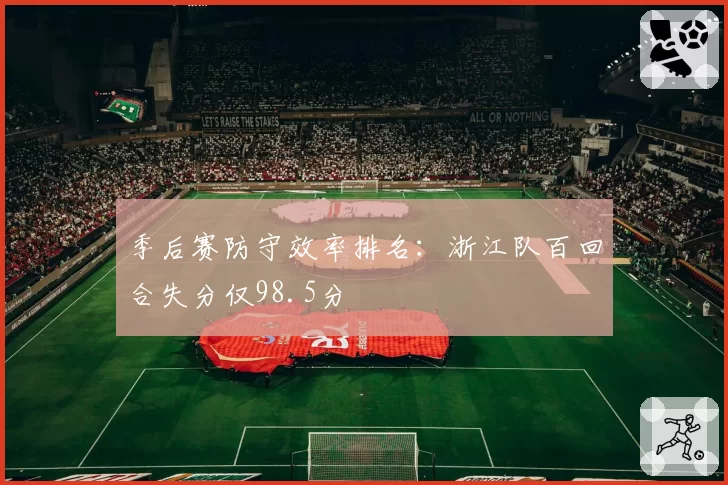 季后赛防守效率排名：浙江队百回合失分仅98.5分